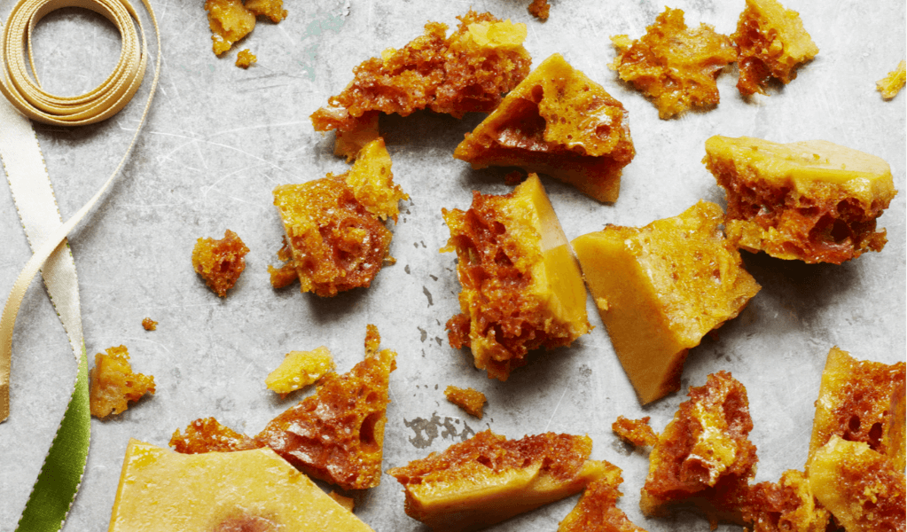 3 Ingredient Cinder Honeycomb Toffee - Culinary Ginger